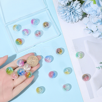 20Pcs Resin Imitation Cat Eye Beads RESI-PA0001-47-1