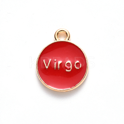 Alloy Enamel Pendants ENAM-S124-01A-07B-1