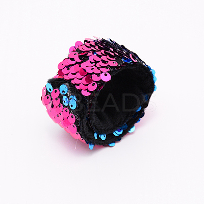Mermaid Slap Bracelets BJEW-TAC0004-03B-1