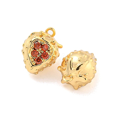 Brass Micro Pave Cubic Zirconia Pendants KK-K369-01G-09-1