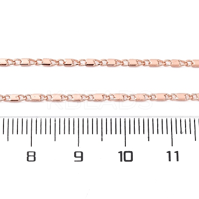 Brass Link Chain Necklaces for Women NJEW-D302-12RG-1