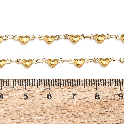 304 Stainless Steel Heart Link Bracelets LS-BJEW-M121-03G-1
