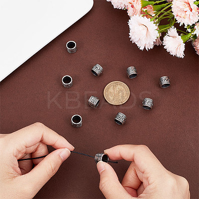 10Pcs Tibetan Style 304 Stainless Steel Spacer Beads STAS-UN0045-73-1