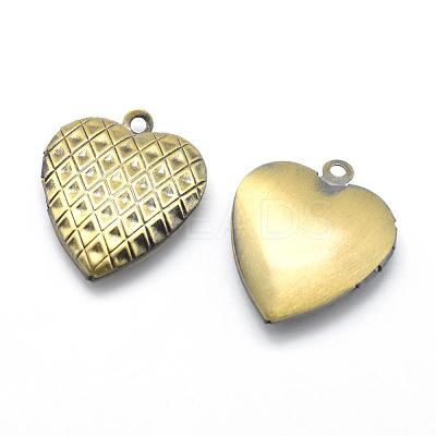 Brass Locket Pendants KK-F717-45AB-NR-1