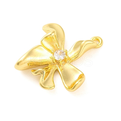 Brass Pave Clear Cubic Zirconia Pendants LS-KK-Z051-02G-03-1