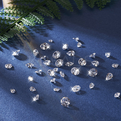 320Pcs 16 Style Cubic Zirconia Cabochons ZIRC-YS0001-03-1