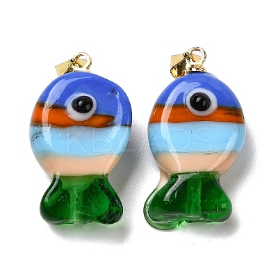 Handmade Lampwork Pendants LAMP-A007-01G-05-01-1
