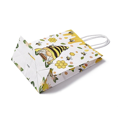 Bees Theme Rectangle Paper Bags LS-CARB-F012-02F-1