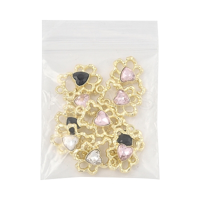 10Pcs Alloy with Rhinestone Pendants ALRI-FS0001-07-1