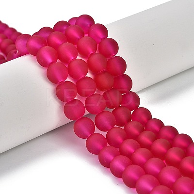 Baking Paint Transparent Glass Bead Strands X-GLAA-S031-10mm-39-1