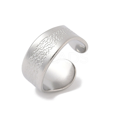304 Stainless Steel Open Cuff Rings RJEW-A079-01B-P-1