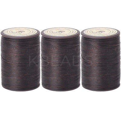 3 Rolls Flat Waxed Polyester Thread String YC-CL0001-02B-1