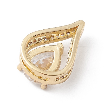 Rack Plating Brass Micro Pave Cubic Zirconia Slide Charms X-KK-E003-20G-03-1