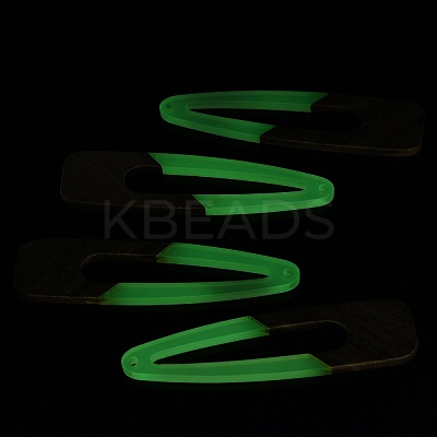 Luminous Glow in the Dark Wood & Resin Big Pendant WOOD-H104-13-1