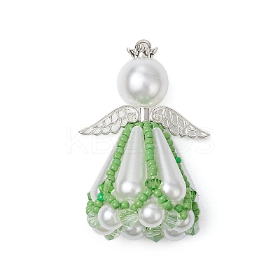 Beaded Angel Charms PALLOY-MZ00435-1