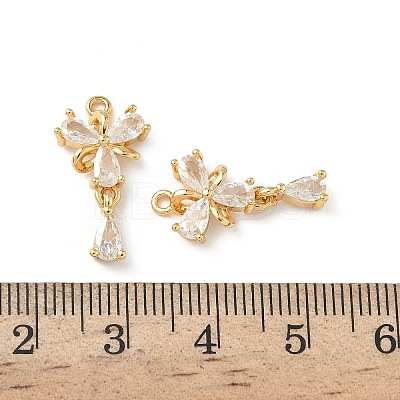 Brass Micro Pave Cubic Zirconia Pendants KK-Z136-48G-1