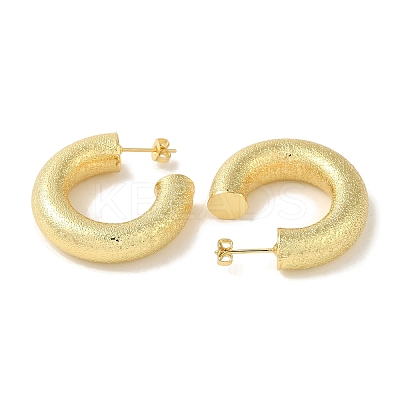 Rack Plating Texture Brass Stud Earrings EJEW-P272-04A-G-1