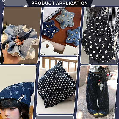 Cotton Denim Fabric DIY-WH0504-775A-01-1