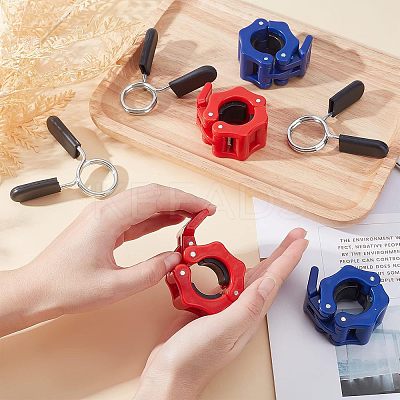 9Pcs 5 Style ABS Plastic Barbell Clamps FIND-FH0002-68-1