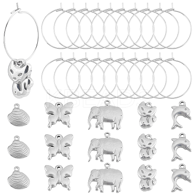 DIY Animal Pendant Wine Glass Charm Tags Making Kit DIY-UN0003-26-1