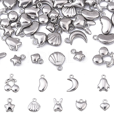 36Pcs 9 Styles 304 Stainless Steel Mixed Shapes Charms STAS-YW0002-79-1