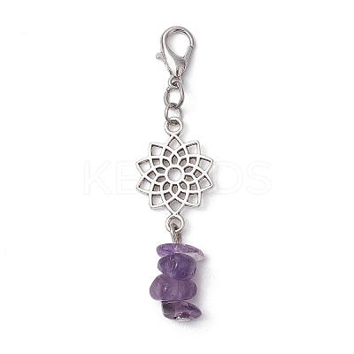 7Pcs Chakra Alloy Pendant Decoraton HJEW-JM02157-1