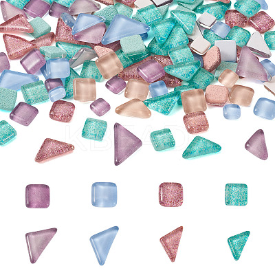 240Pcs 2 Style Transparent Glass Cabochons GLAA-EL0001-02B-1