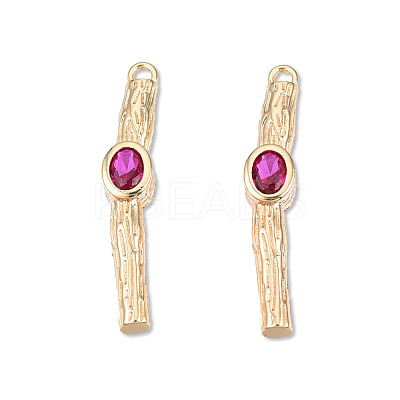 Brass Pave Cubic Zirconia Pendants KK-N232-482C-1
