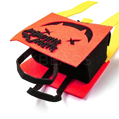 Devil Felt Halloween Candy Bags with Handles HAWE-K001-01G-1