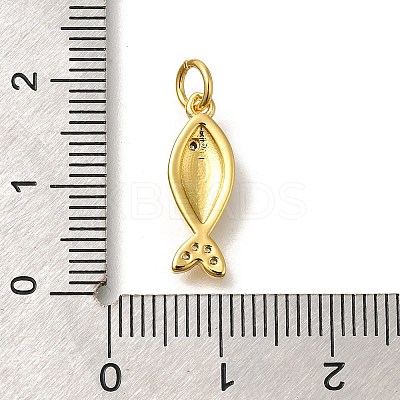 Brass Cubic Zirconia Pendants KK-M295-14G-01-1