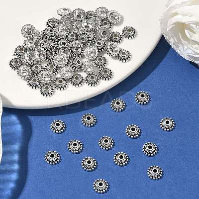 Tibetan Style Alloy Bead Caps X-LF1235Y-NF-1