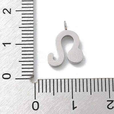 304 Stainless Steel Micro Pave Cubic Zirconia Charms STAS-Z107-09P-09-1
