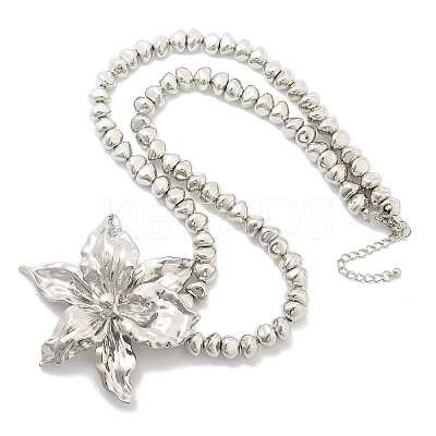 CCB Plastic Beaded Necklaces NJEW-P319-01P-1