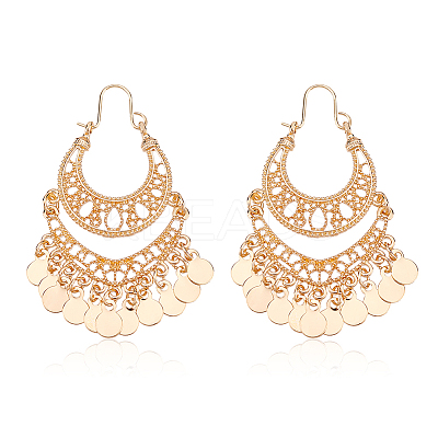 1 Pair Alloy Filligree Teardrop Chandelier Earrings for Women EJEW-AN0001-50-1