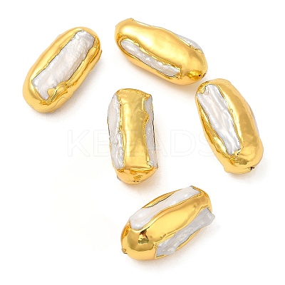 Baroque Style Natural Keshi Pearl Oval Beads KK-M251-09G-1
