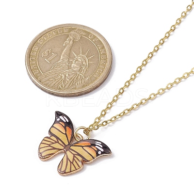 Alloy Enamel Pendant Necklace NJEW-JN04584-1