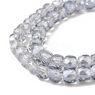 Electroplate Transparent Glass Beads Strands GLAA-C029-03B-03-1