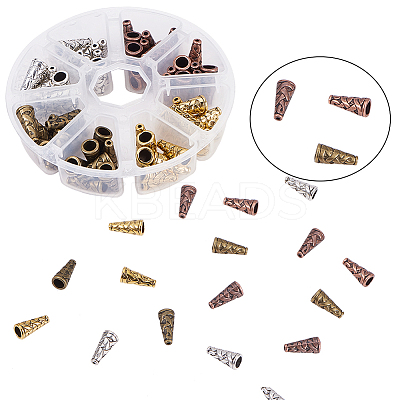 Tibetan Style Alloy Bead Cone TIBEB-PH0004-70-RS-1