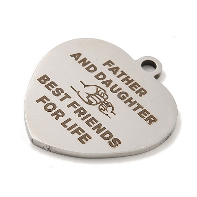 Non-Tarnish 201 Stainless Steel Pendants STAS-L079-25P-01-1