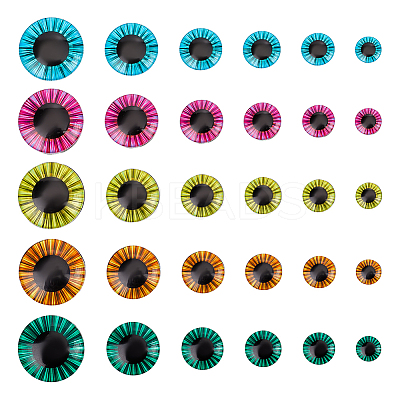 60Pcs 30 Styles Glass Craft Doll Eye DIY-HY0002-47-1