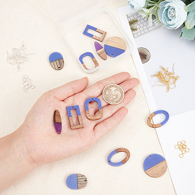DIY Dangle Earring Making Kits RESI-OC0001-12-1