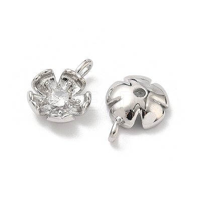 Brass Micro Pave Cubic Zirconia Pendants KK-L260-07P-1