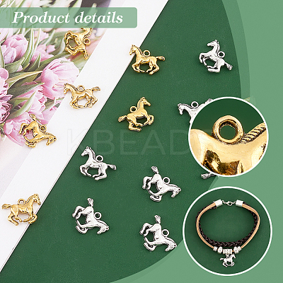 120PCS 2Colors Tibetan Style Alloy Pendants TIBEP-PH0001-60-1
