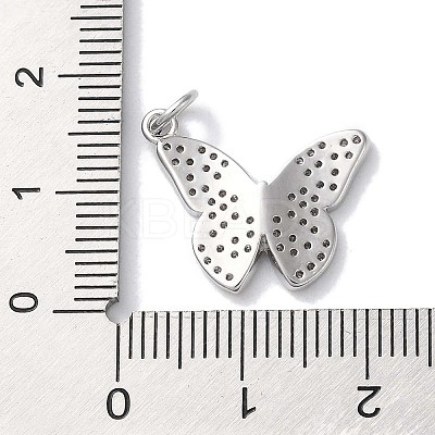 Rack Plating Brass Micro Pave Clear Cubic Zirconia Pendants KK-Z039-20P-1