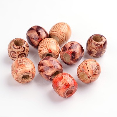 Hot 16mm Mixed Natural Wood Round Beads TB610Y-1