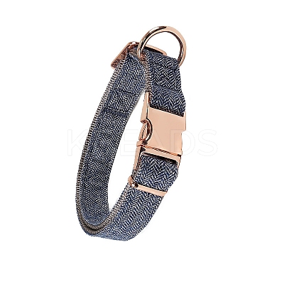 Nylon Dog Collar with Rose Gold Iron Quick Release Buckle PW-WG25675-04-1