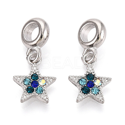 Rack Plating Alloy European Dangle Charms MPDL-N039-048-1