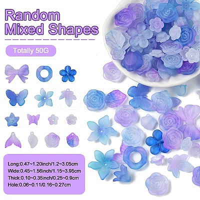 50G Transparent Acrylic Beads OACR-YW0002-44C-1