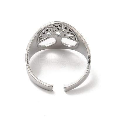 Non-Tarnish 304 Stainless Steel Open Cuff Rings for Women LS-RJEW-G291-03P-1