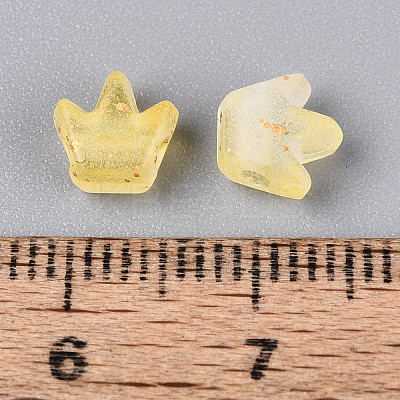 Frosted Transparent Acrylic Beads FACR-T009-01F-1